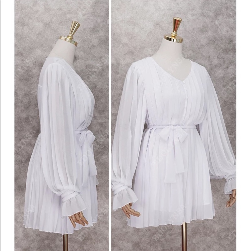 Boardwalk Beauty White Belted Mini Dress - Picture 10 of 11